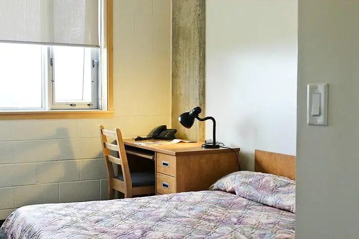 A student room at Humber College
